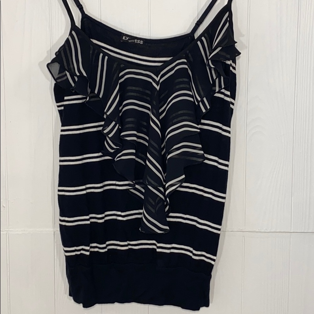 Express | Ruffle Front Tank Top - Picture 2 of 6